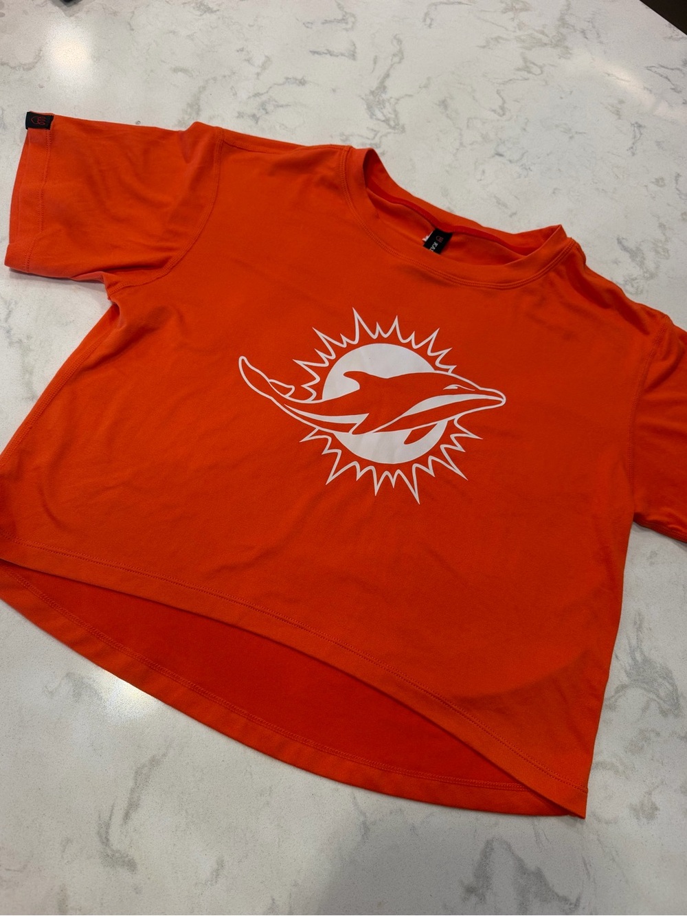 Orange Miami Dolphins Logo Tee